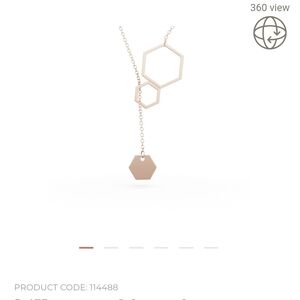 Teilor Rose Gold Hexagon Necklace